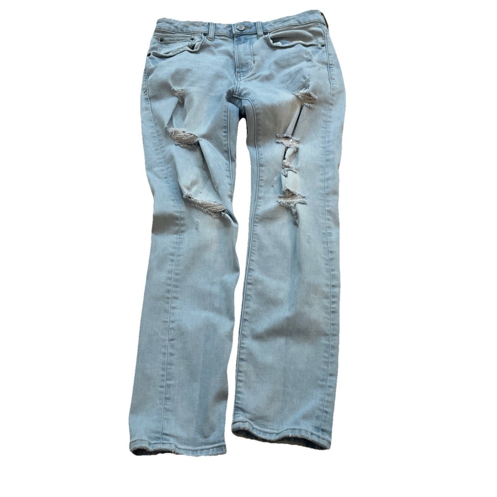 PacSun Slim Taper Jeans Women's Size 29x30 Mid Rise Distressed Stretch Denim